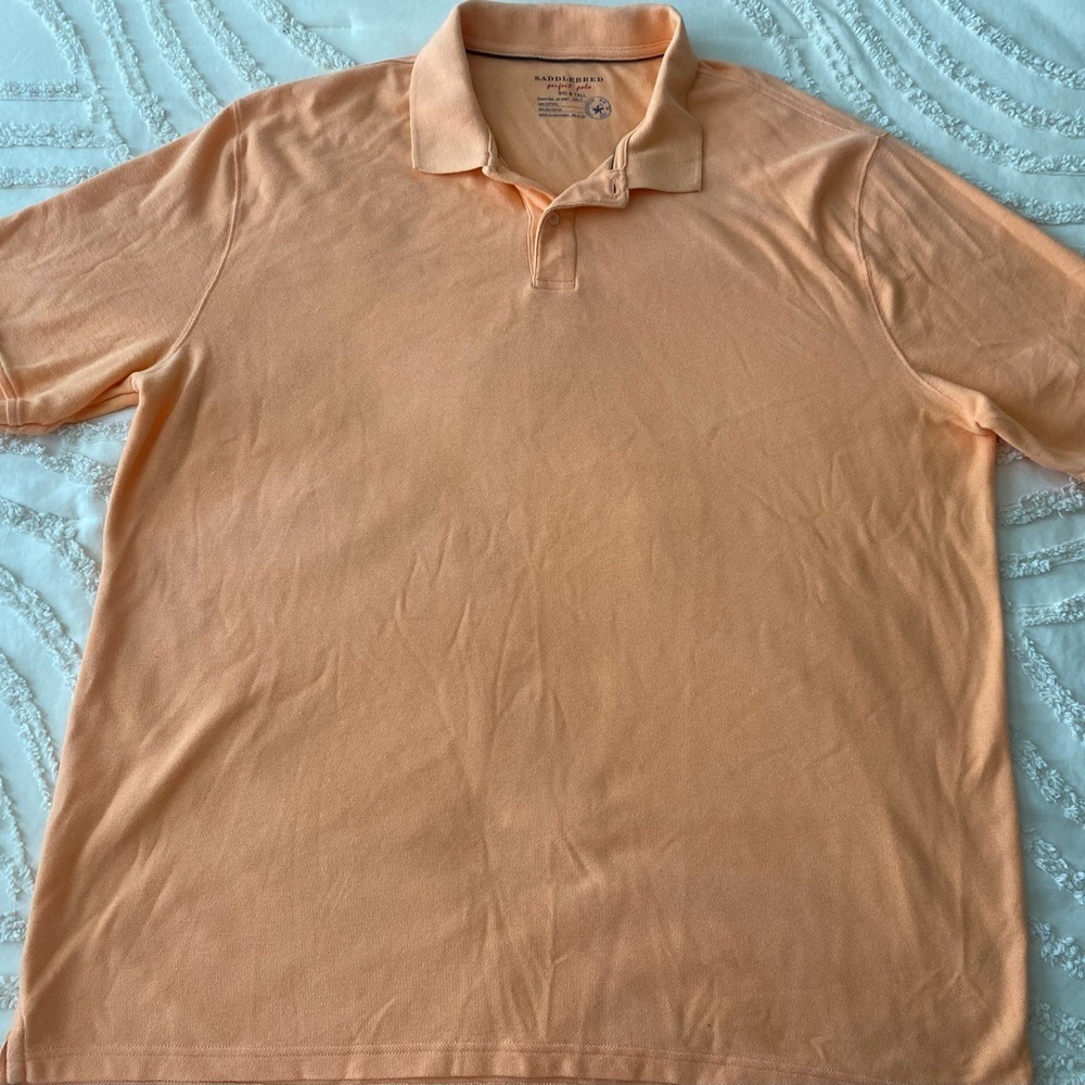 Saddlebred Peach Polo Shirt 2XLT